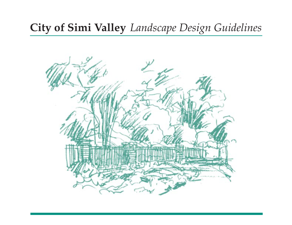 Landscape Design Guidelines City of Simi Valley Landscape Design Guidelines