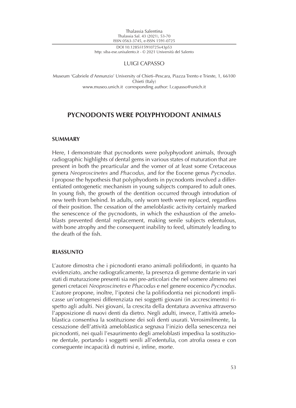 Pycnodonts Were Polyphyodont Animals