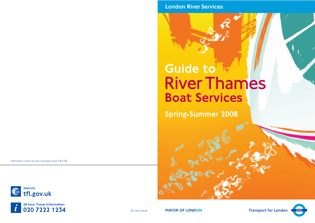 River Thames Boat Services Spring.Summer 2008