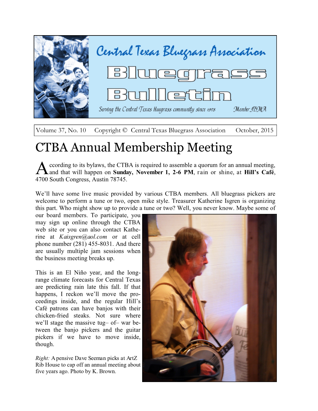 CTBA Annual Membership Meeting
