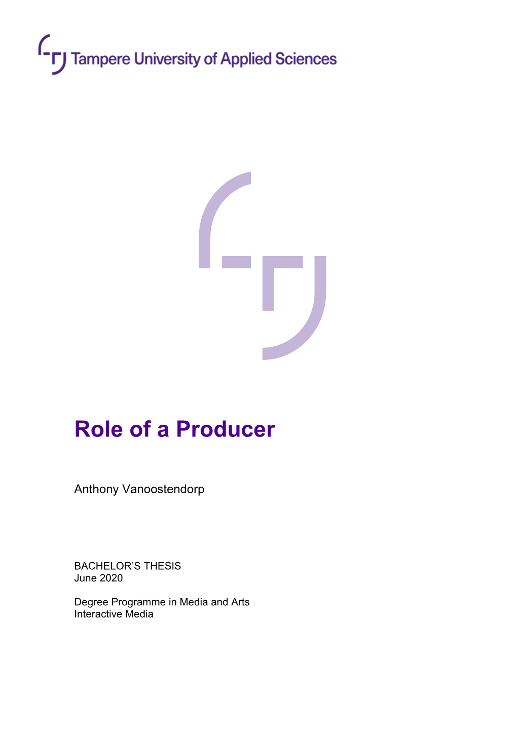 Role of a Producer
