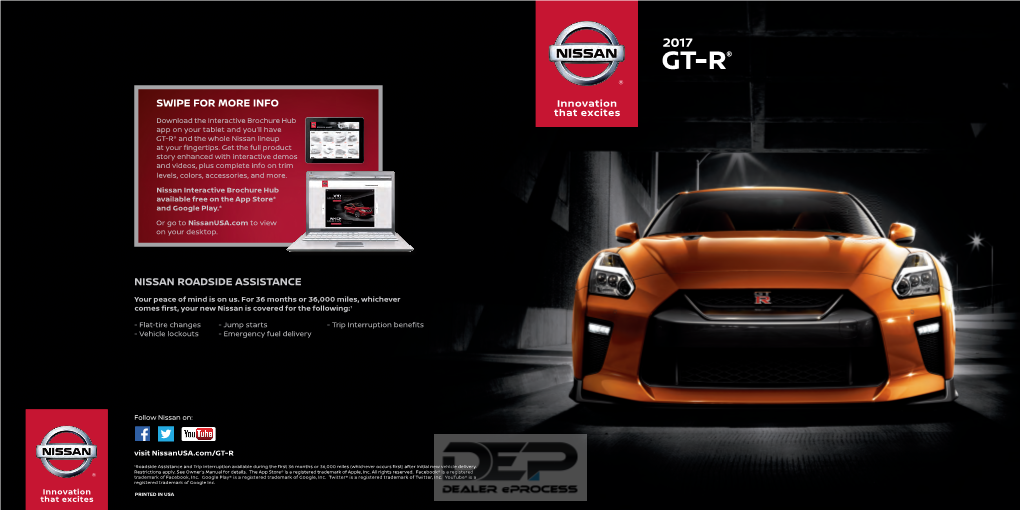 2017 Nissan GT-R.® Because the Competition We Most Love to Beat Is the STATUS QUO