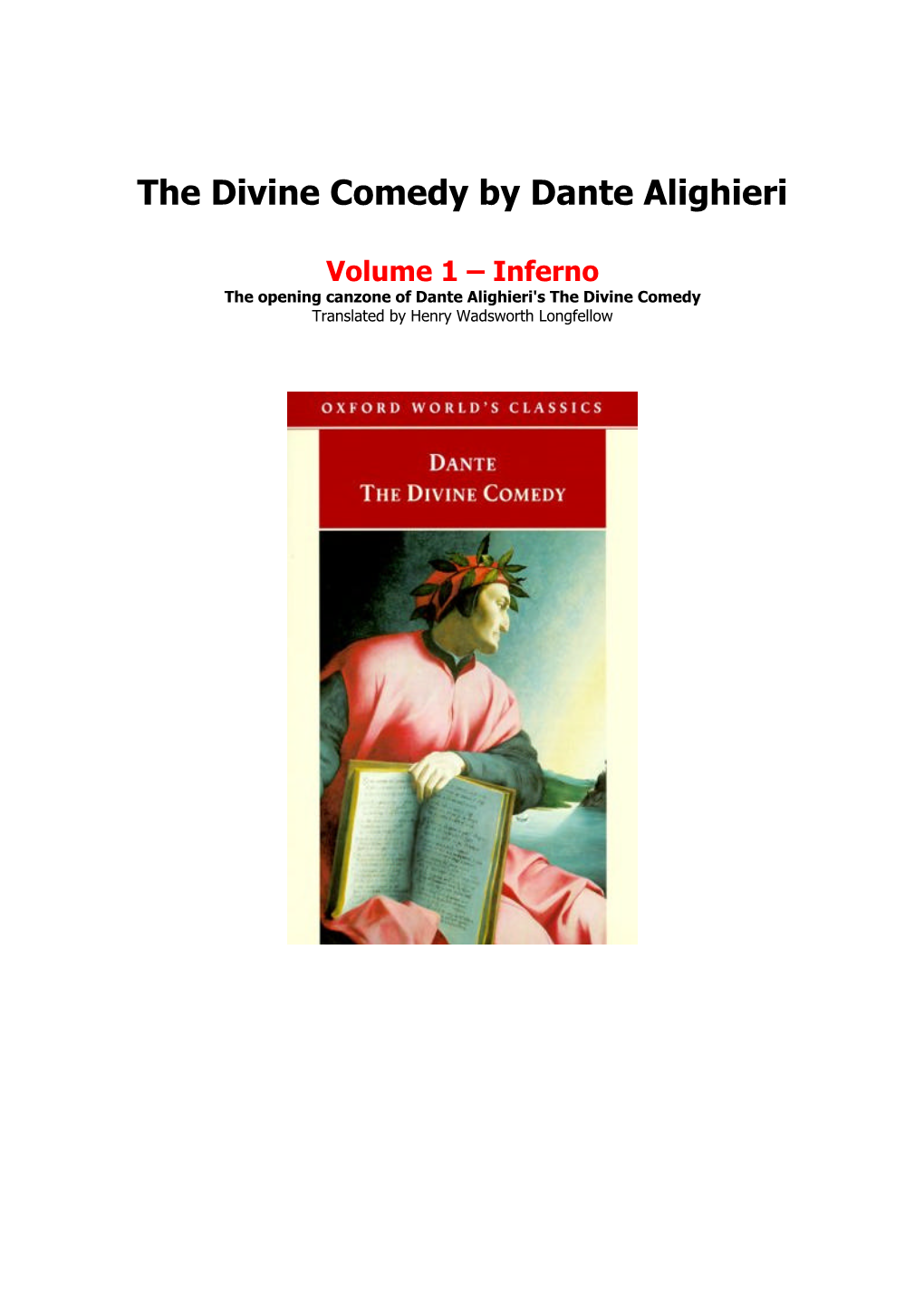 The Divine Comedy by Dante Alighieri