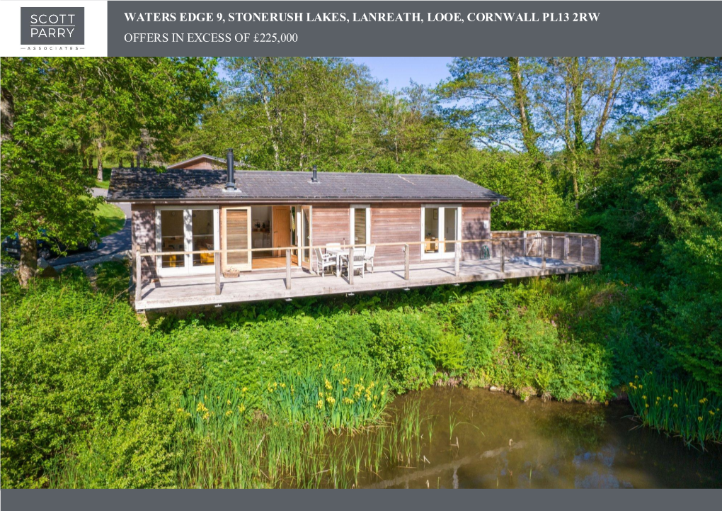 Waters Edge 9, Stonerush Lakes, Lanreath, Looe, Cornwall Pl13 2Rw Offers in Excess of £225,000