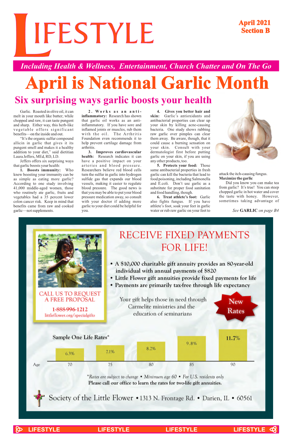 April Is National Garlic Month “You’Ll Get the Most Benefit from Raw Garlic,” She Said