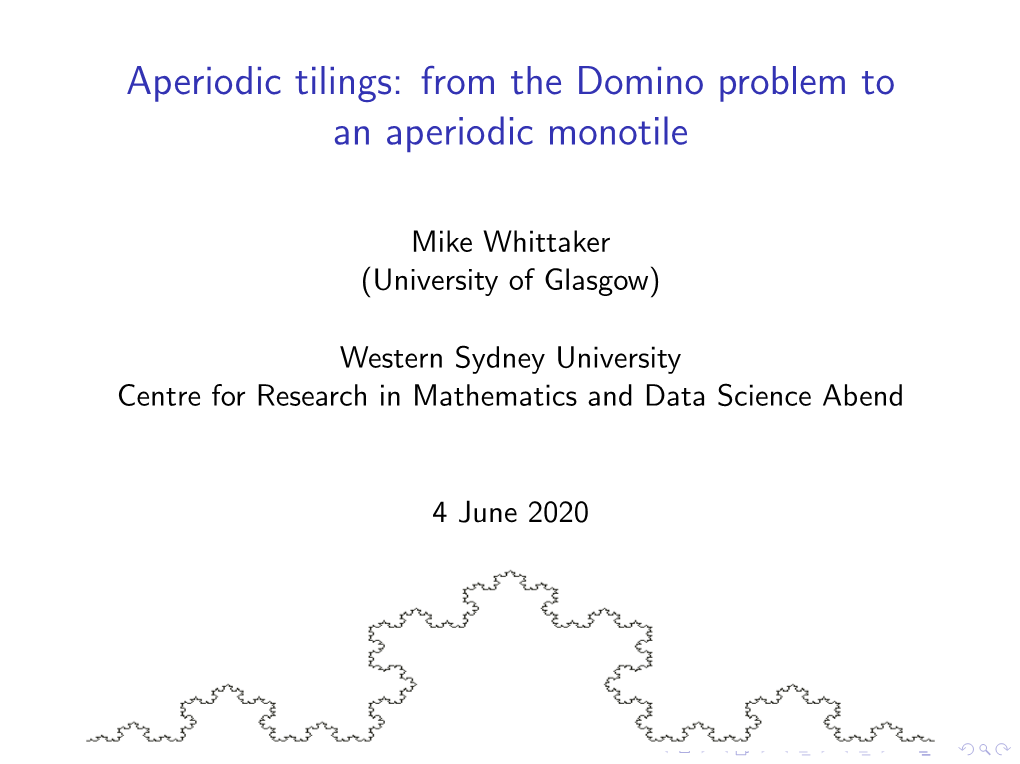Aperiodic Tilings: from the Domino Problem to an Aperiodic Monotile