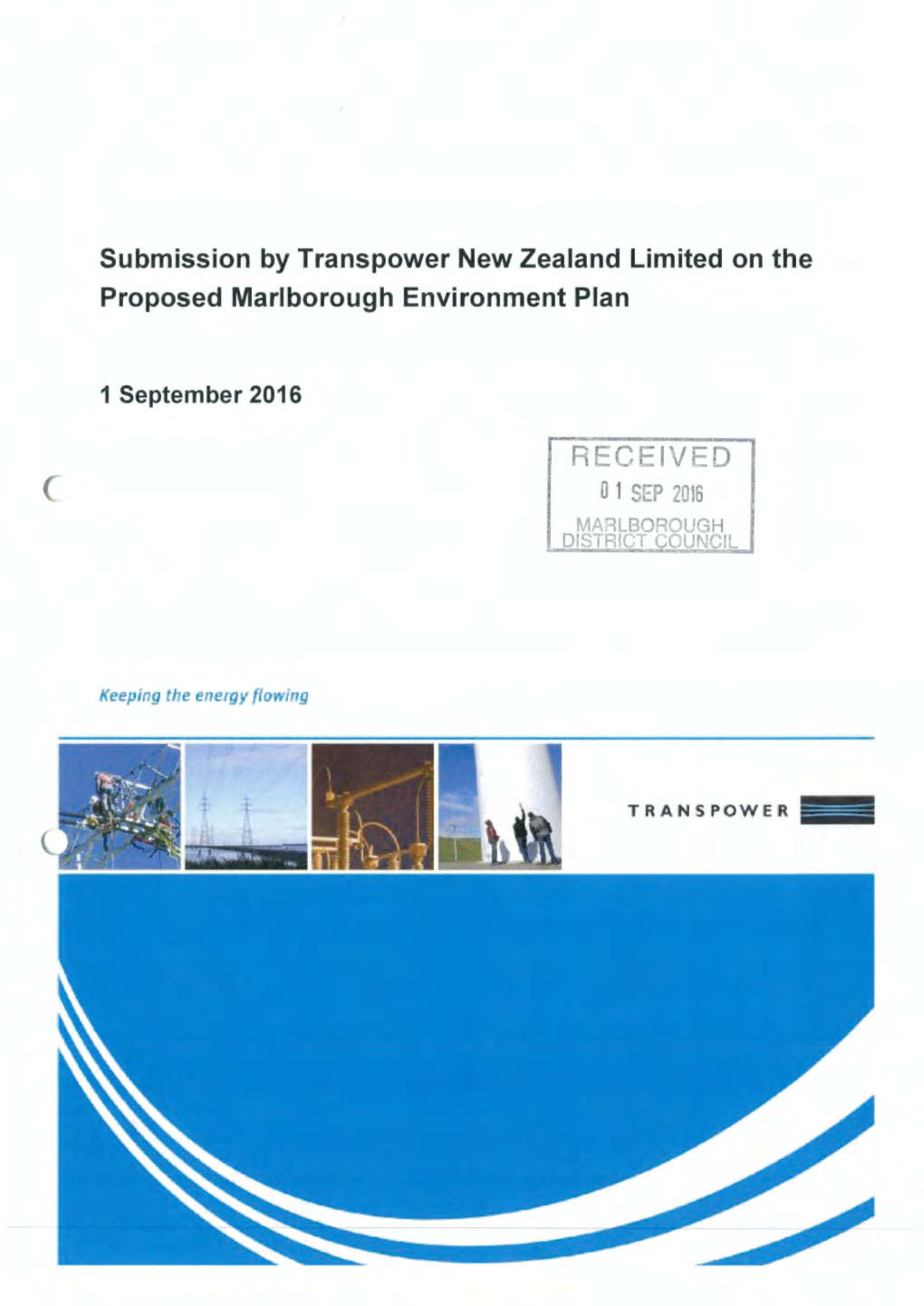 Transpower New Zealand Limited on the Proposed Marlborough Environment Plan