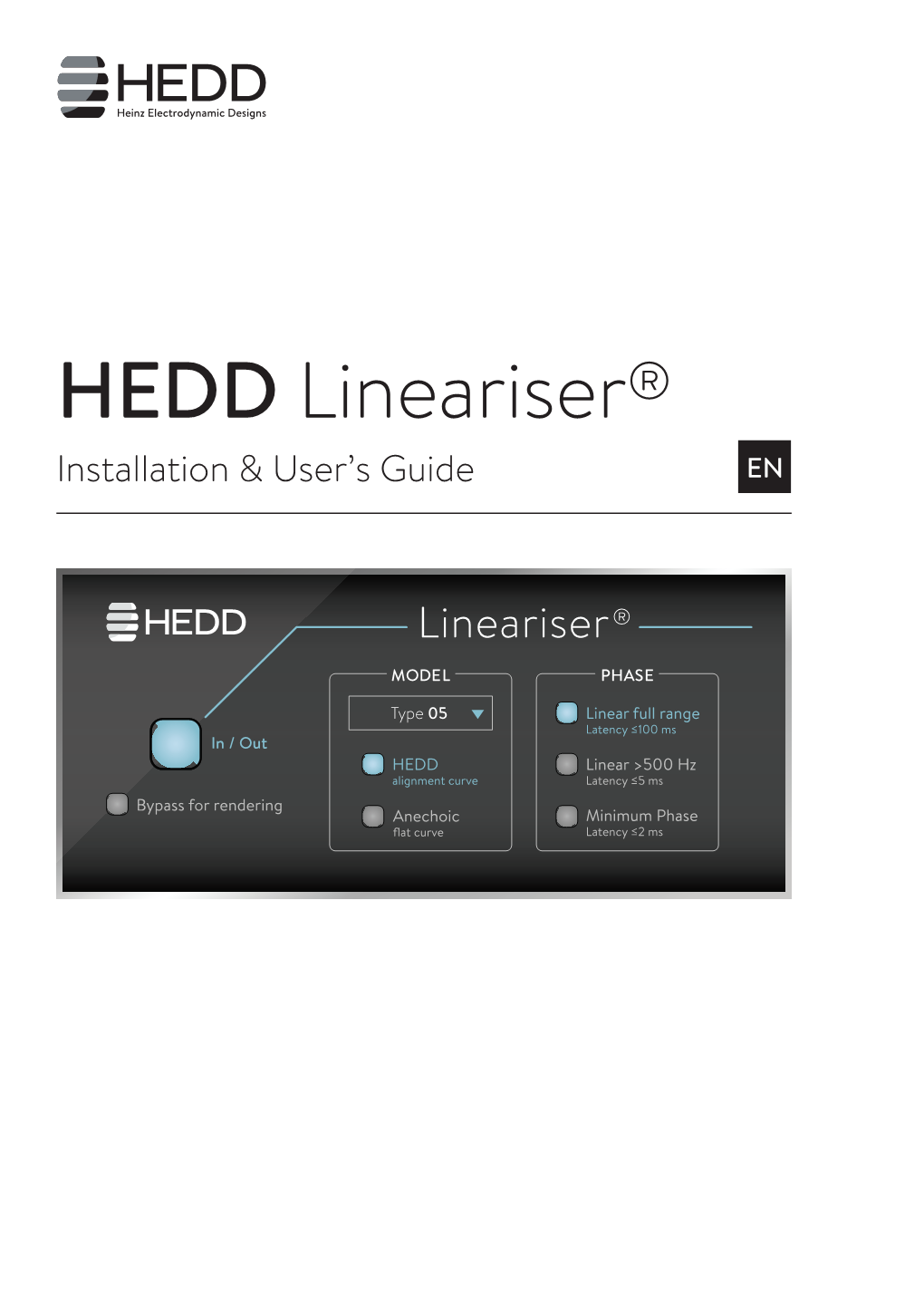 HEDD Lineariser® Installation & User’S Guide EN