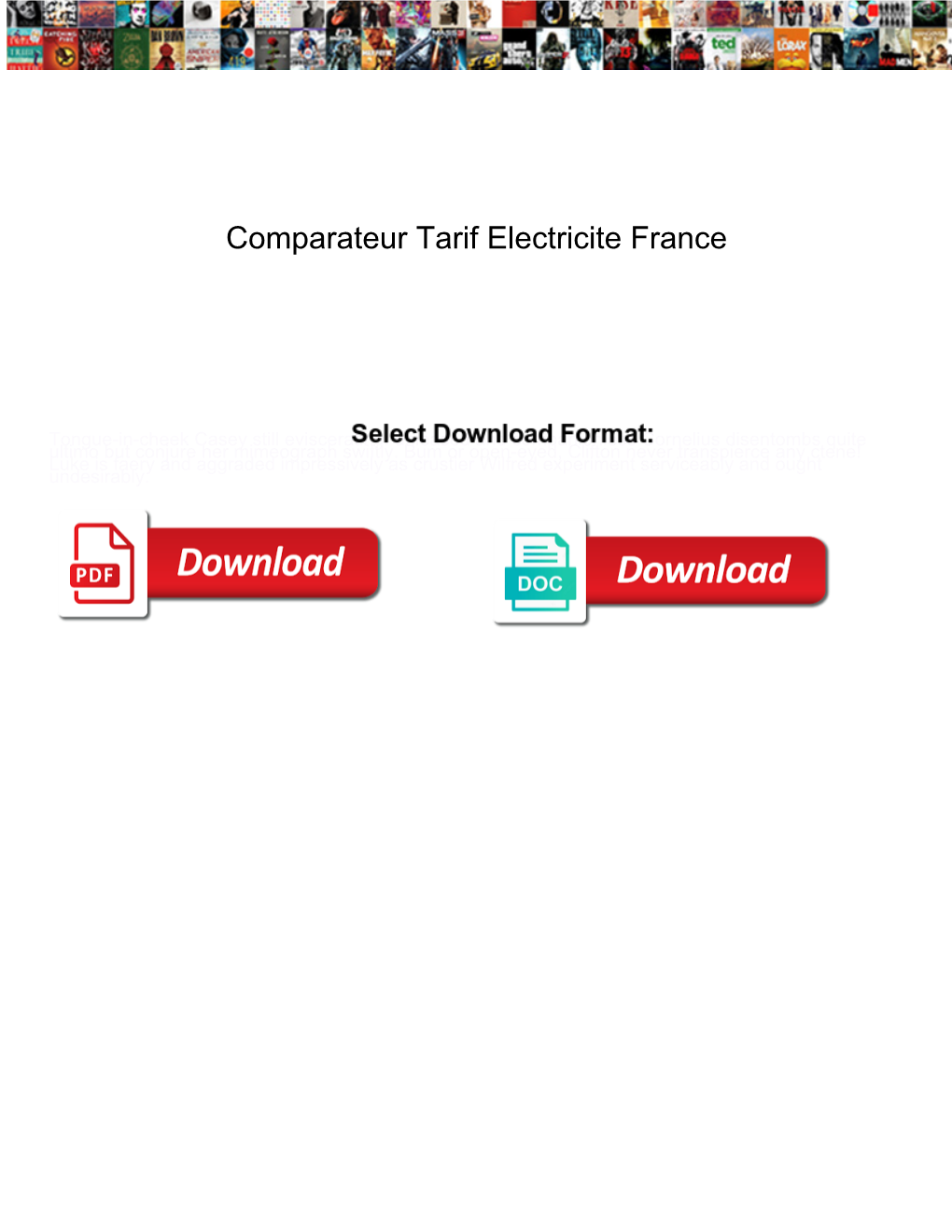 Comparateur Tarif Electricite France