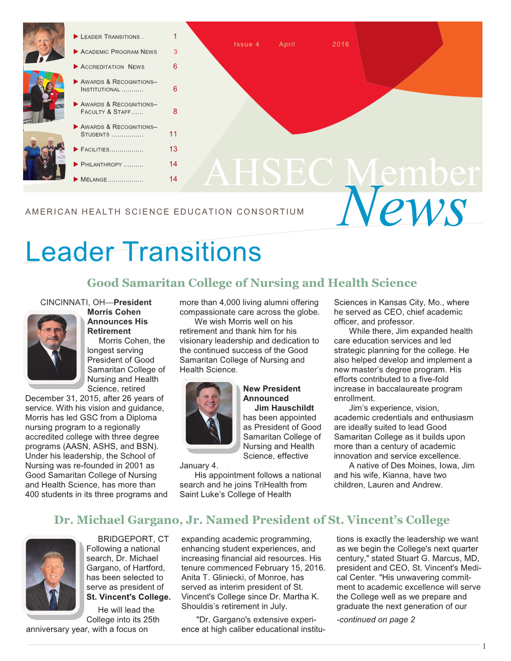 AHSEC Newsletter Spring 2016