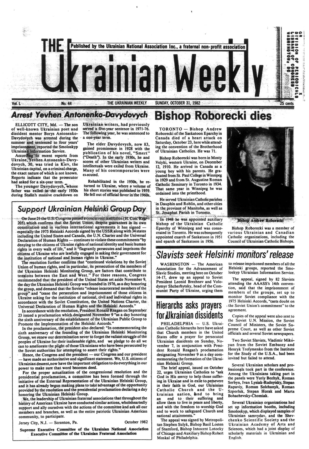 The Ukrainian Weekly 1982