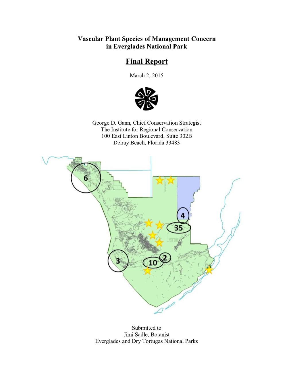 Vascular Plant Species of Management Concern in Everglades National Park