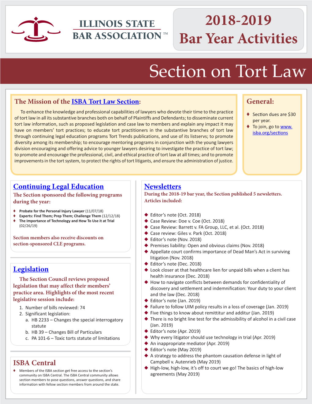 Section on Tort Law