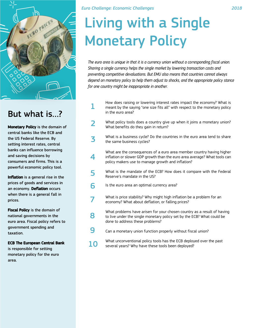 Living with a Single Monetary Policy