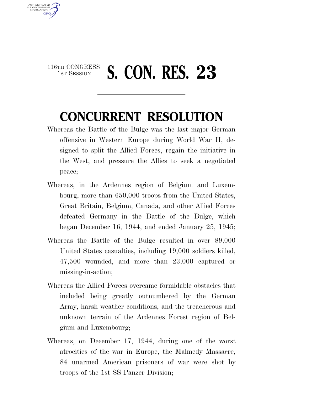 S. Con. Res. 23