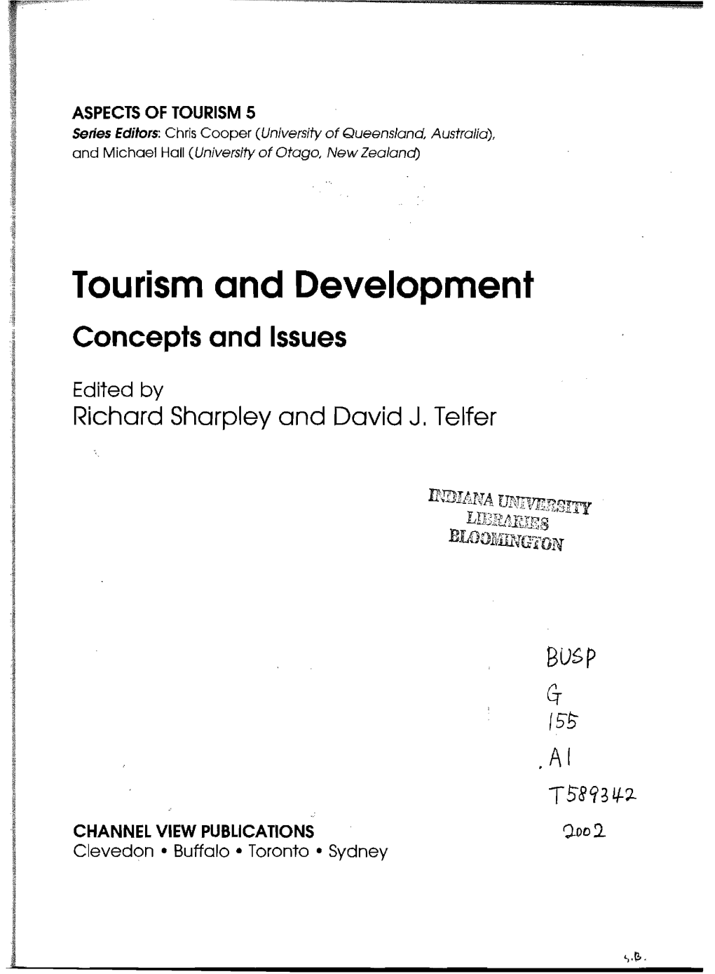 I Tourism and Development