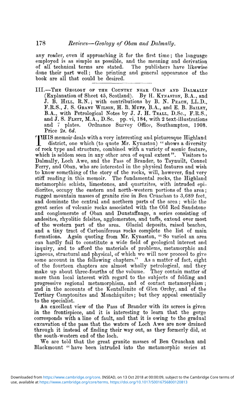 III.—The Geology of the Country Near Oban and Dalmally