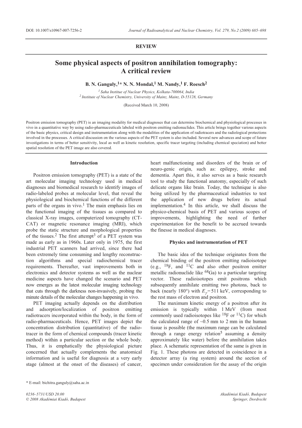 Some Physical Aspects of Positron Annihilation Tomography: a Critical Review