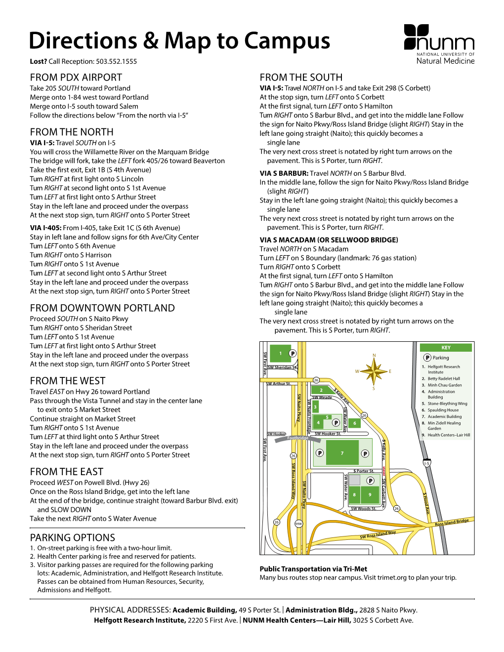 Directions & Map to Campus