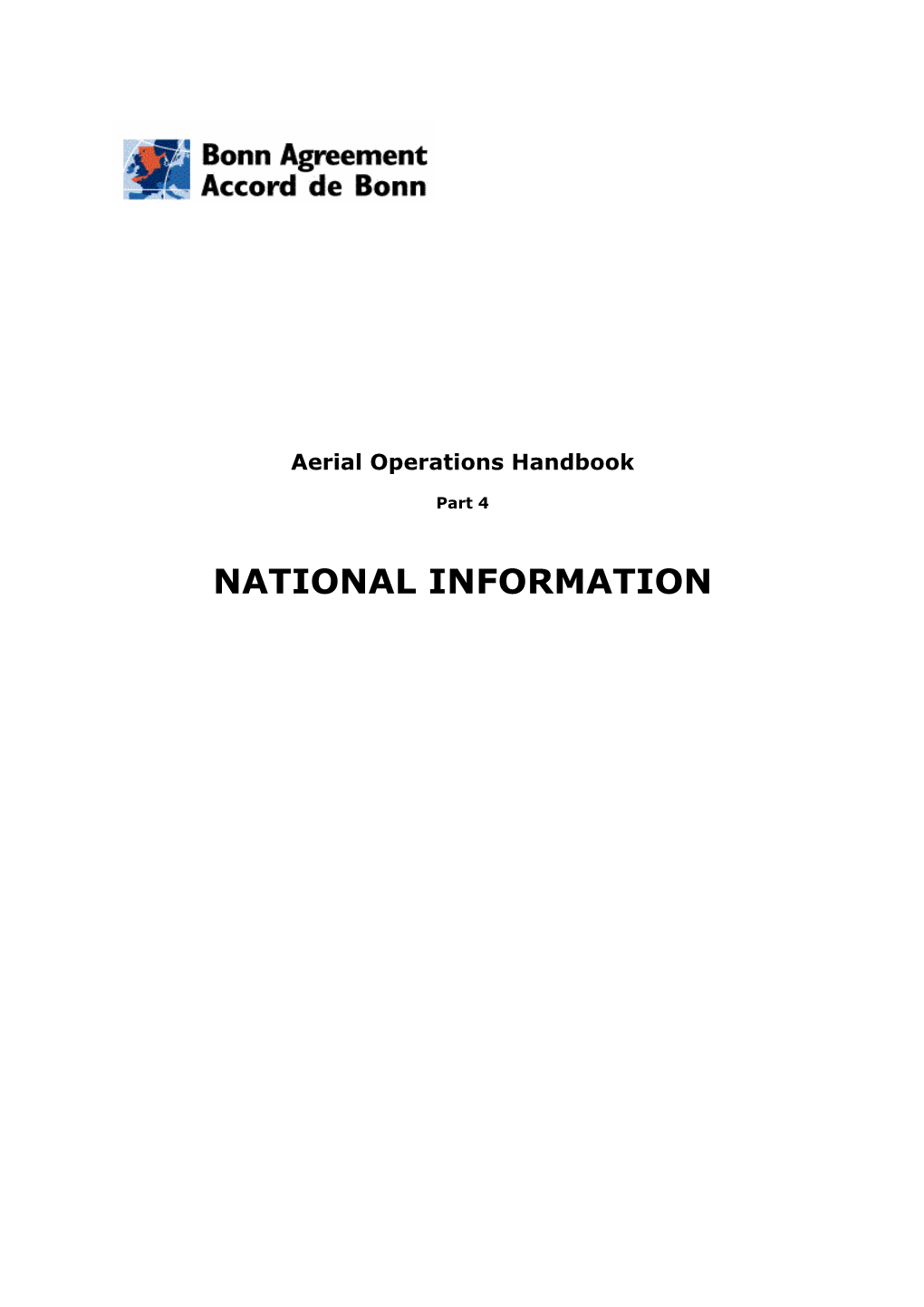 Aerial Observations Handbook Part IV- National Information