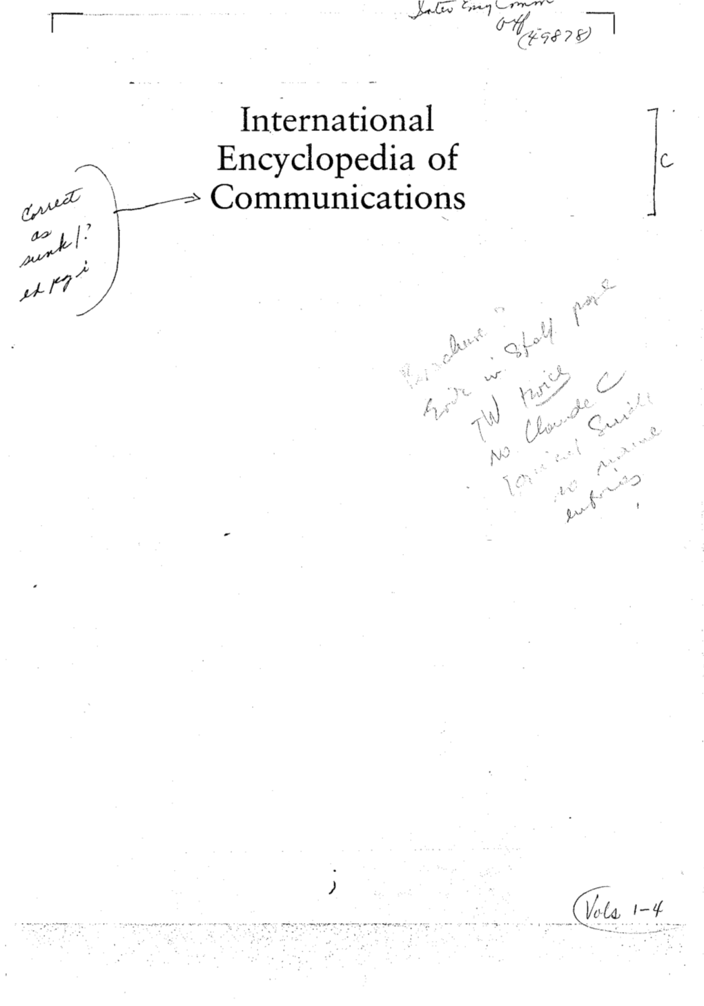 International Encyclopedia of ~ Communications