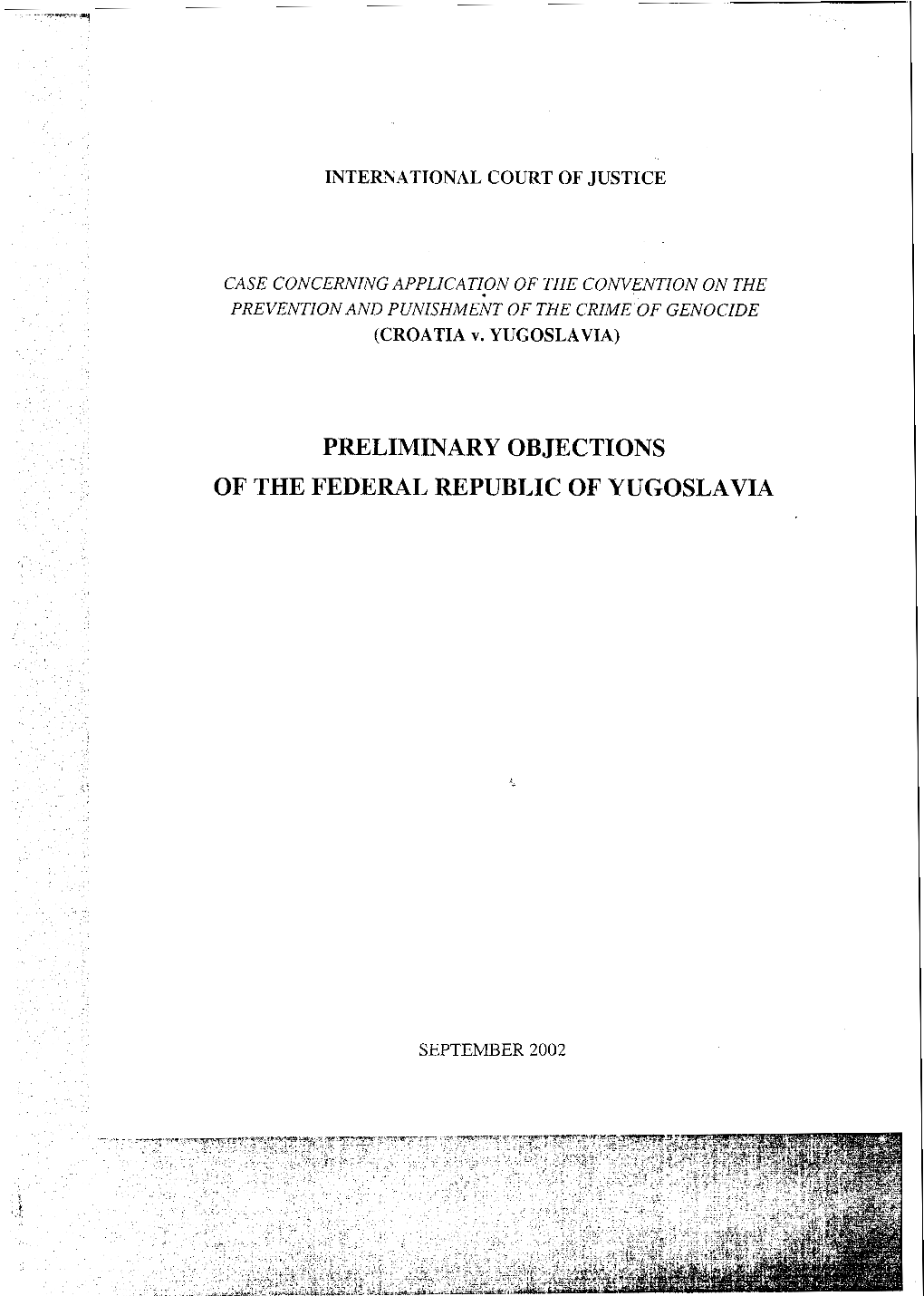 Preliminary Objections of the Federal Republic of Yugoslavia