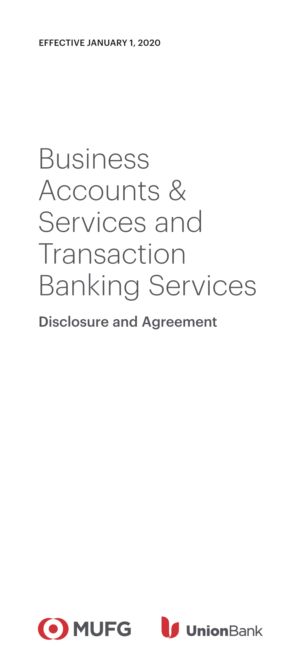 Business Accounts & Services and Transaction Banking Services
