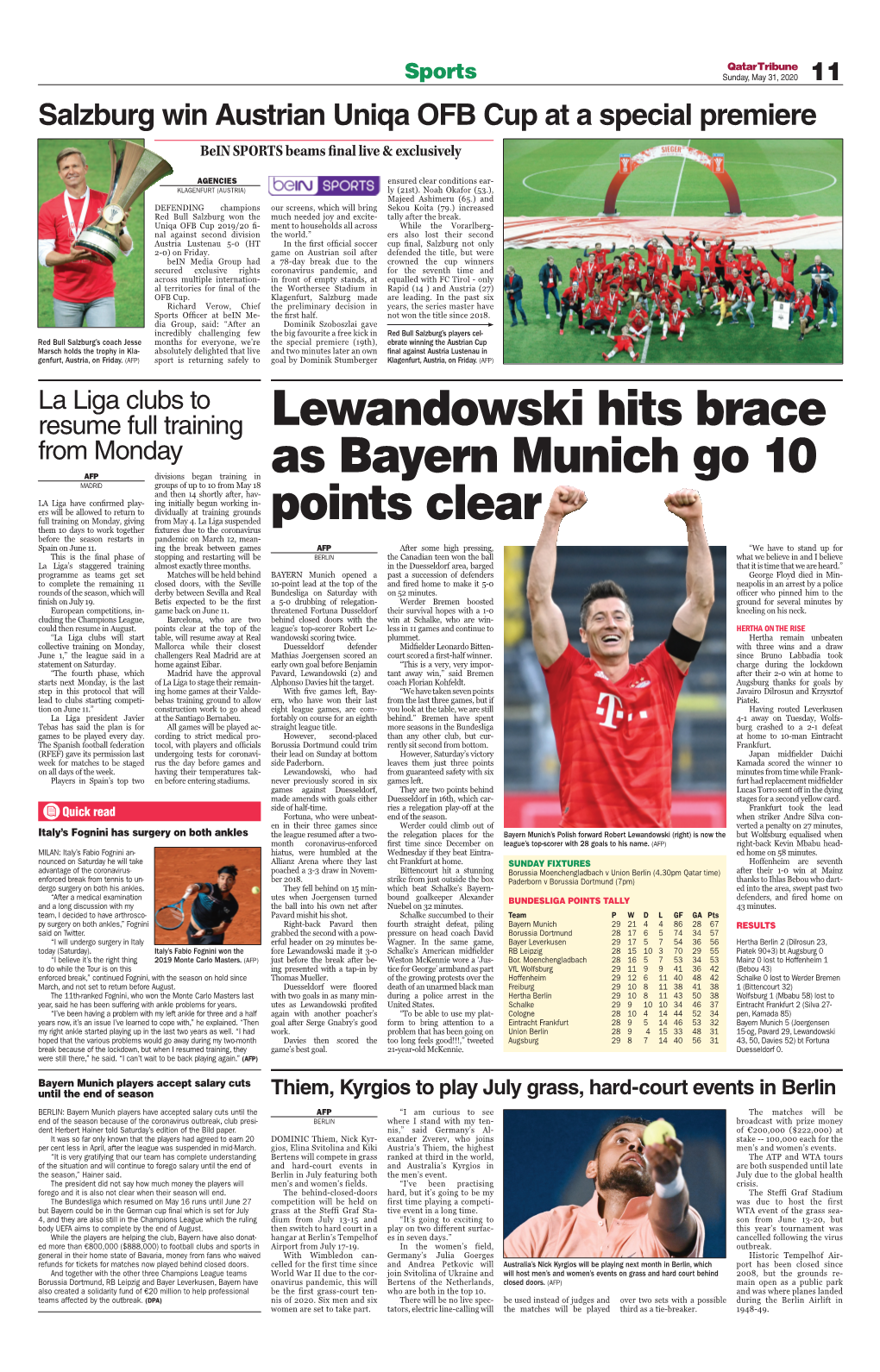 Lewandowski Hits Brace As Bayern Munich Go 10 Points Clear