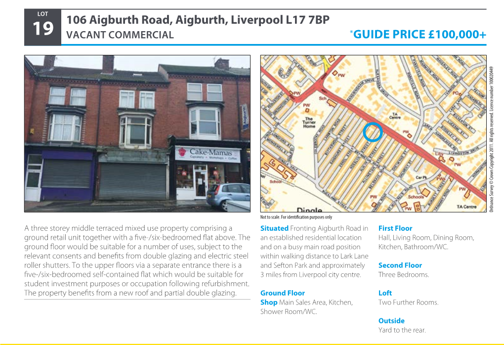 106 Aigburth Road, Aigburth, Liverpool L17 7BP *GUIDE PRICE