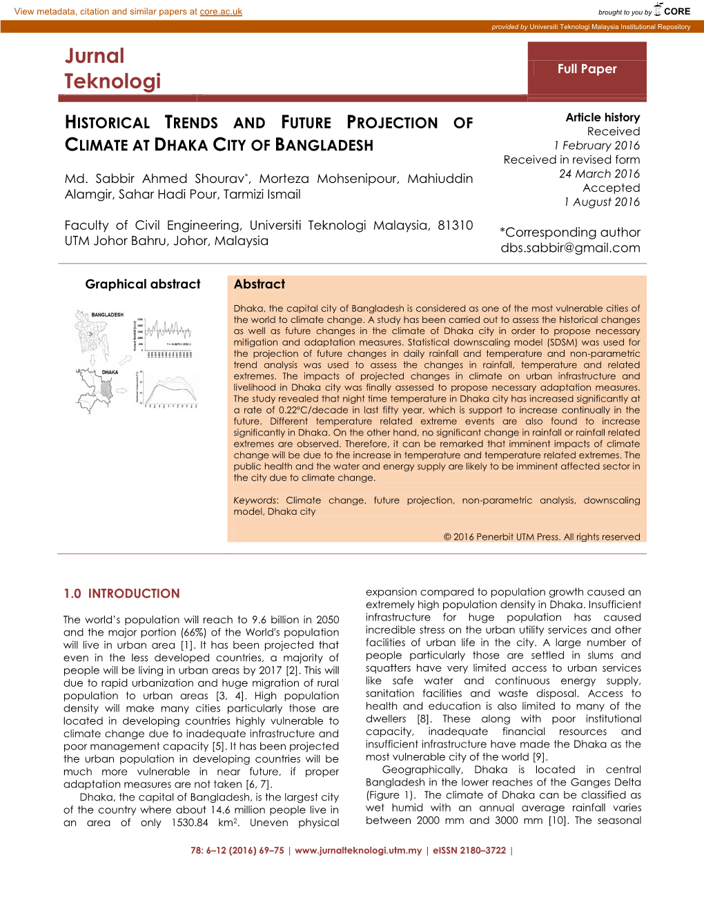 Template for for the Jurnal Teknologi