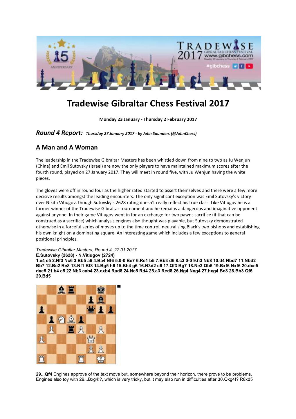 Tradewise Gibraltar Chess Festival 2017