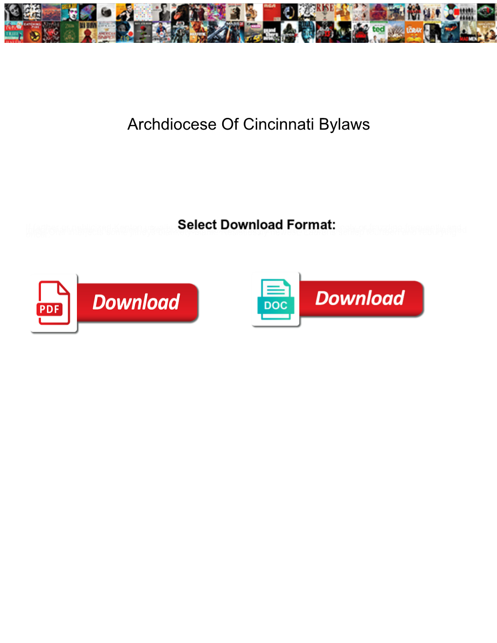 Archdiocese of Cincinnati Bylaws