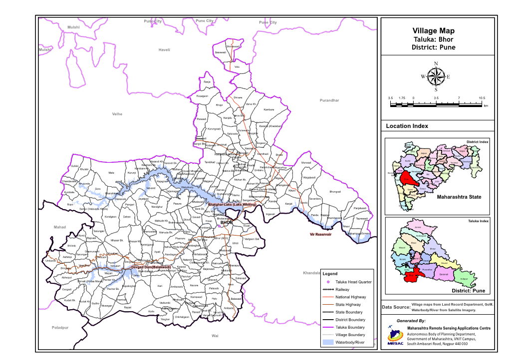 Village Map Taluka: Bhor Shindewadi Mulshi Haveli District: Pune Sasewadi
