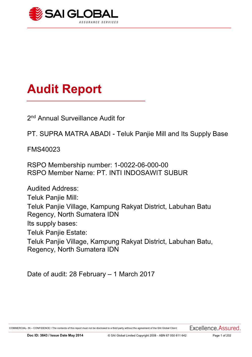 RSPO Audit Report