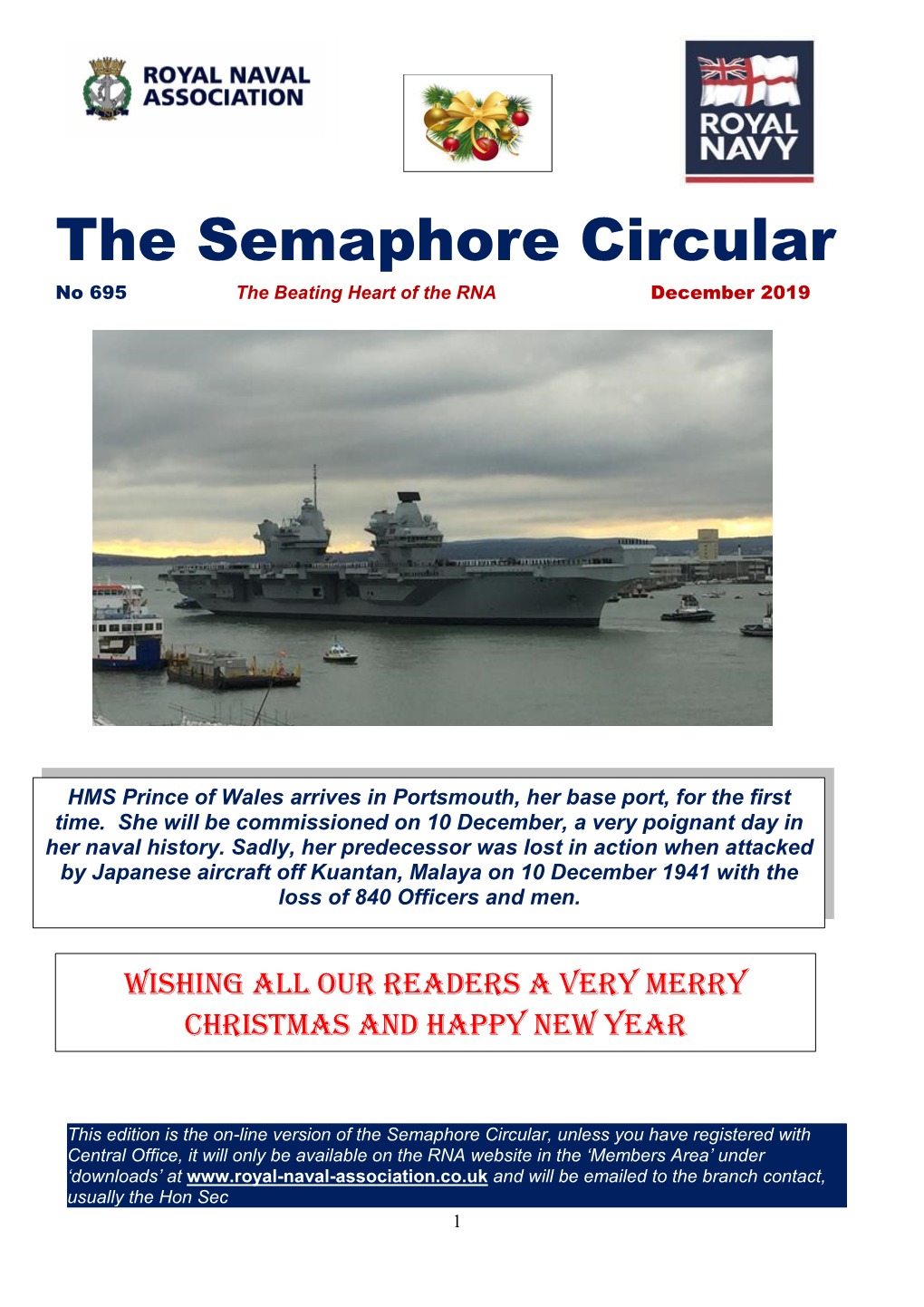 The Semaphore Circular No 695 the Beating Heart of the RNA December 2019