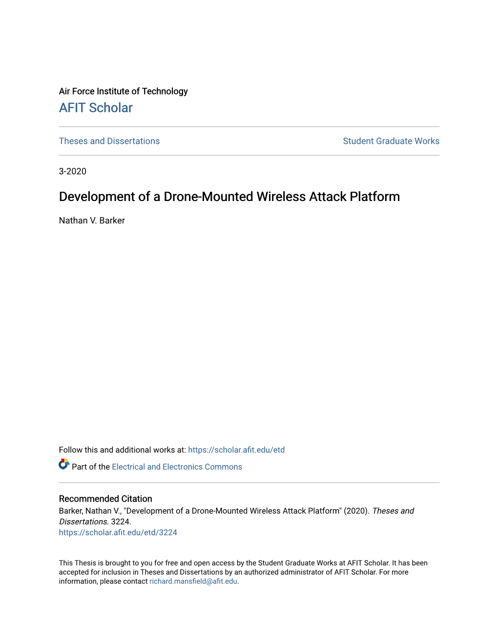 Development of a Drone-Mounted Wireless Attack Platform