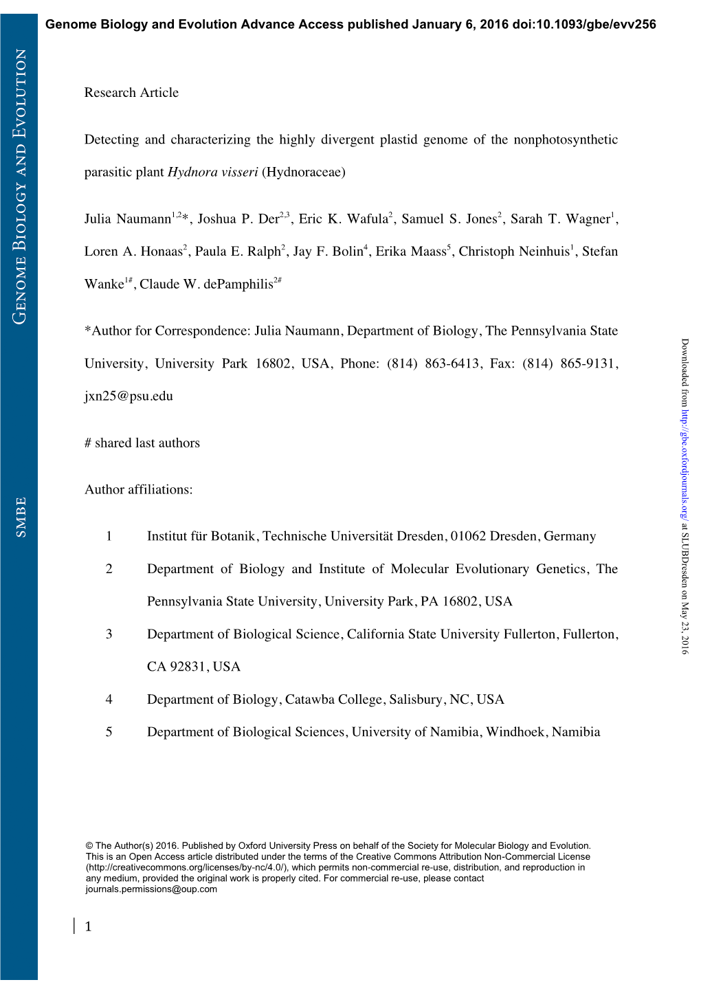 1 Research Article Detecting and Characterizing the Highly Divergent