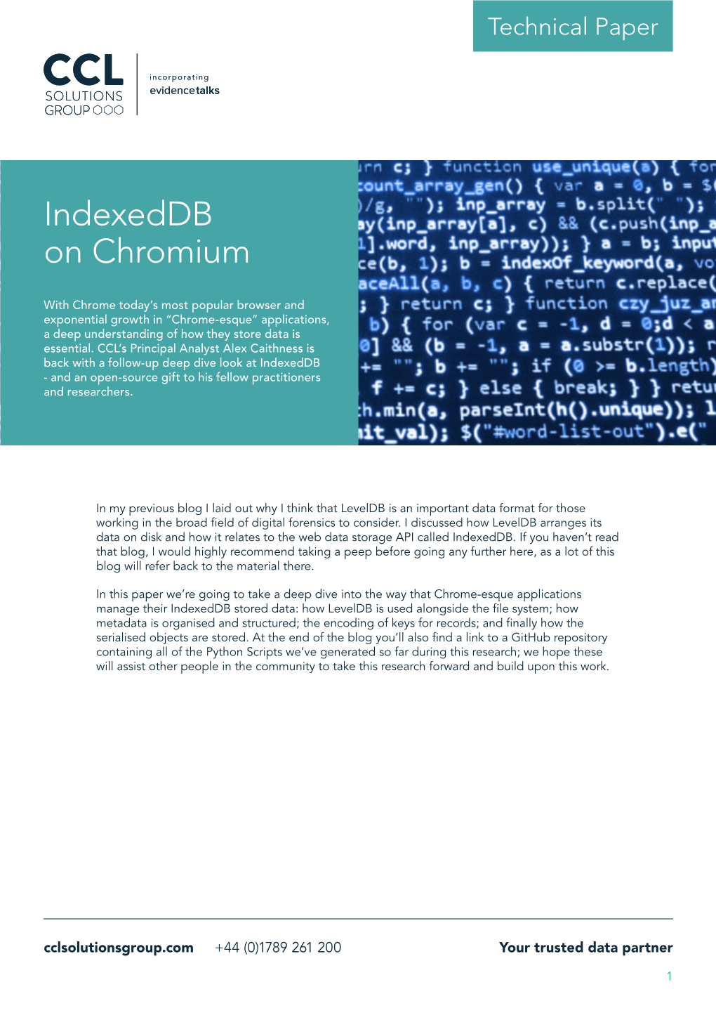 Indexeddb on Chromium
