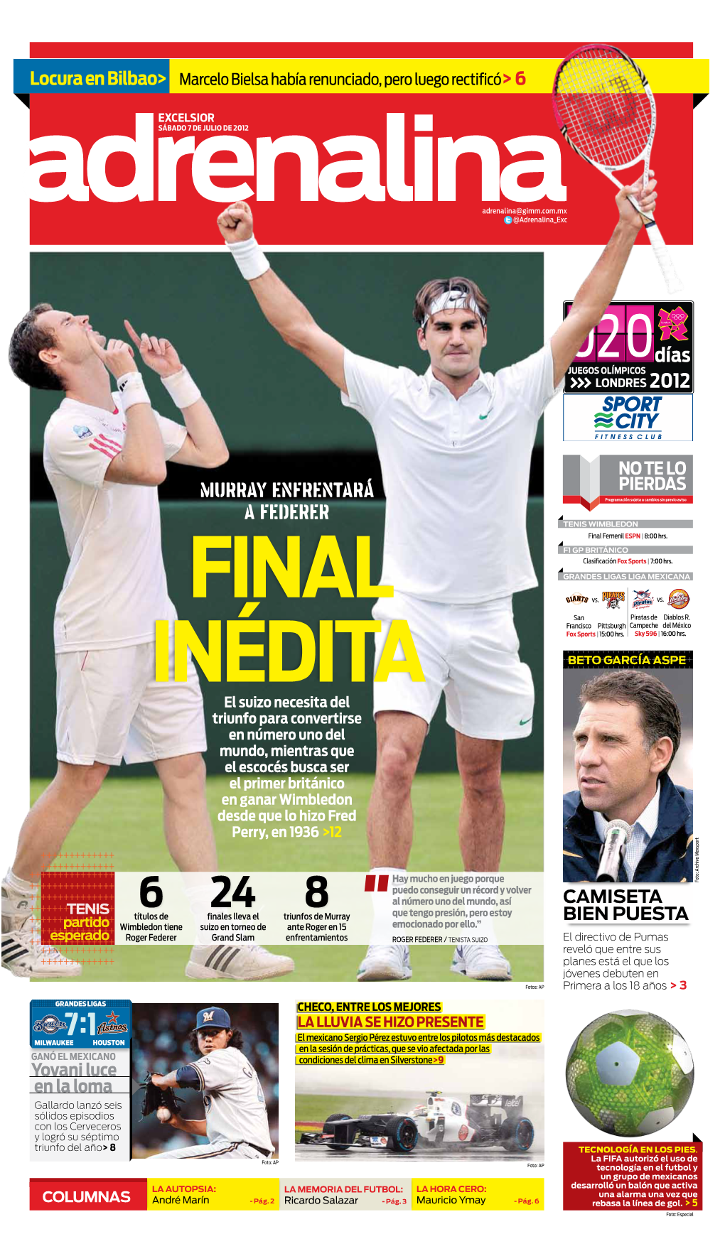 Días Murray Enfrentará a Federer