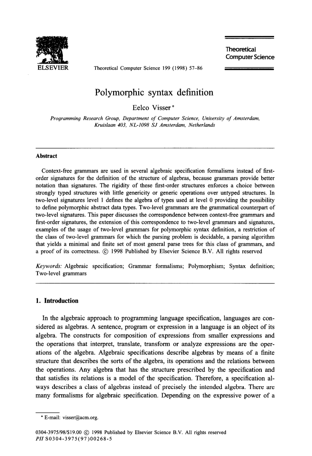 Polymorphic Syntax Definition