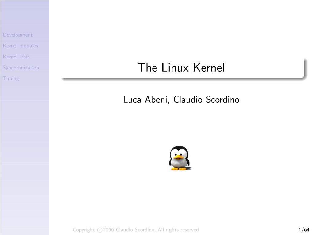 The Linux Kernel Timing