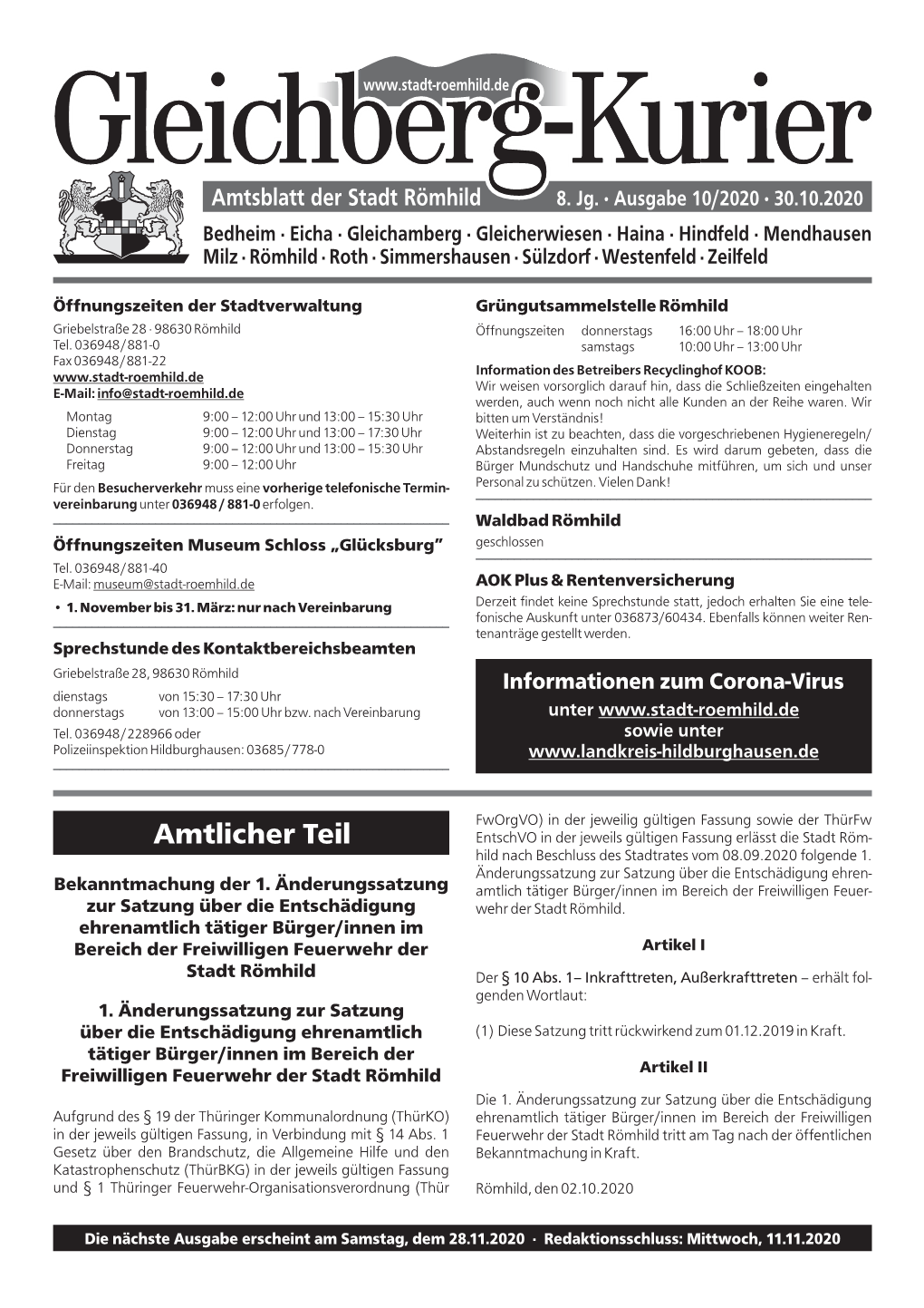 Amtsblatt Der Stadt Römhild 8