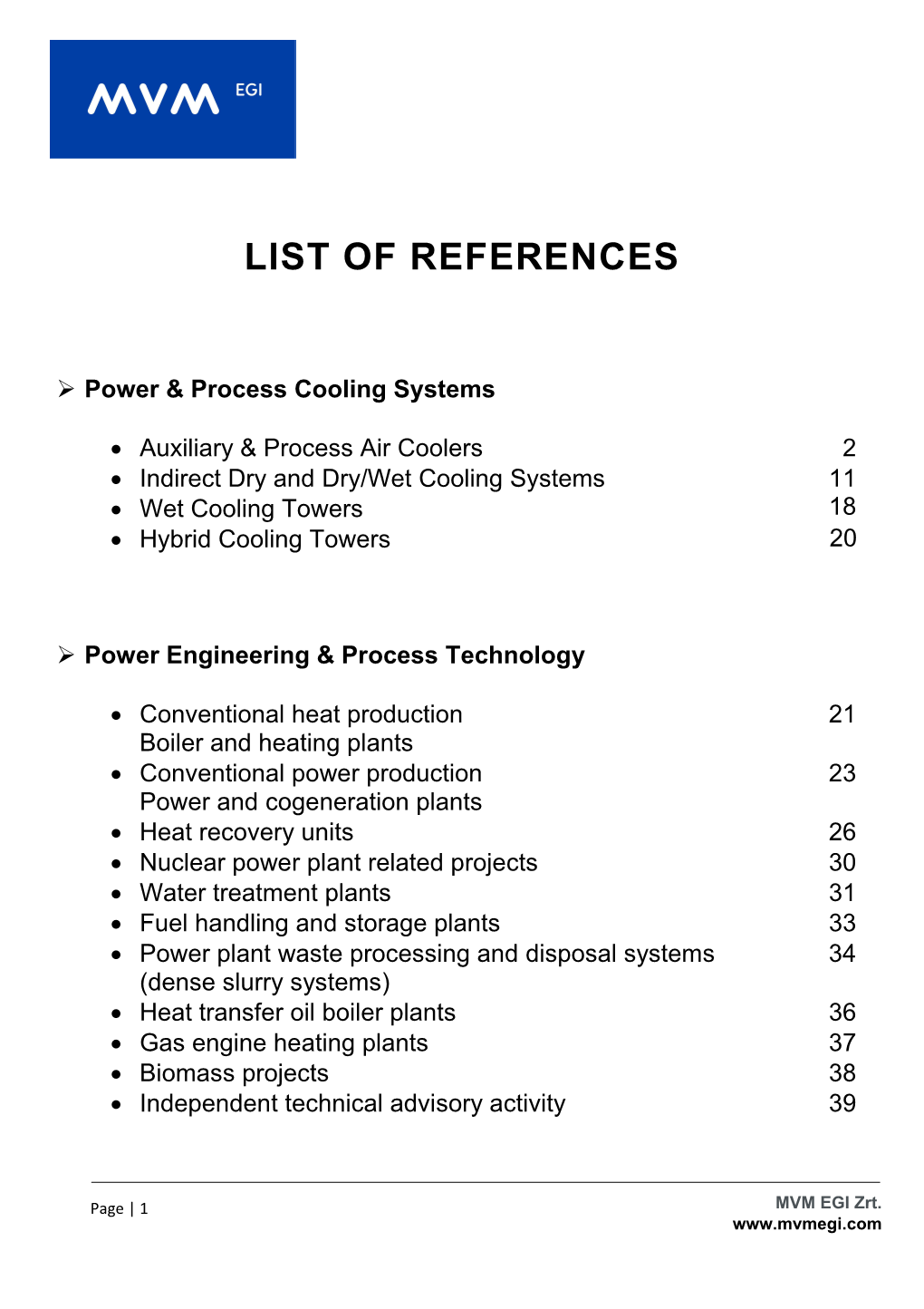 List of References