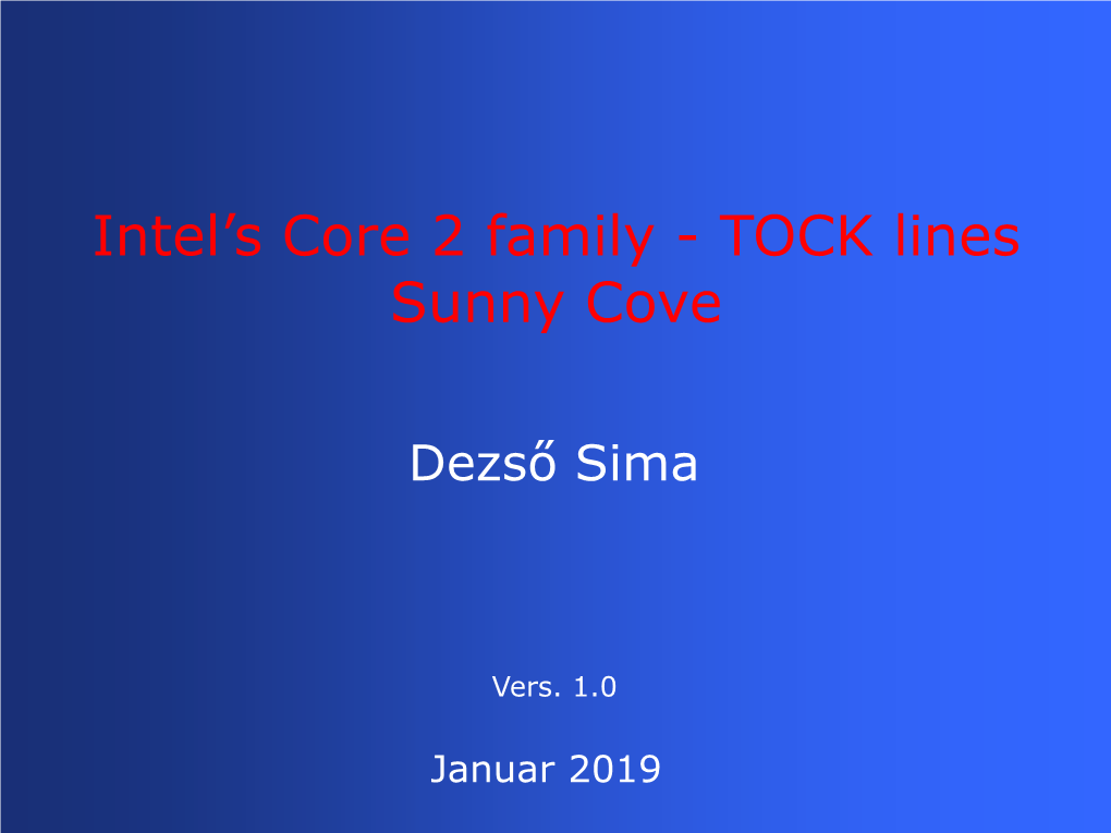 Intel's Core 2 Family