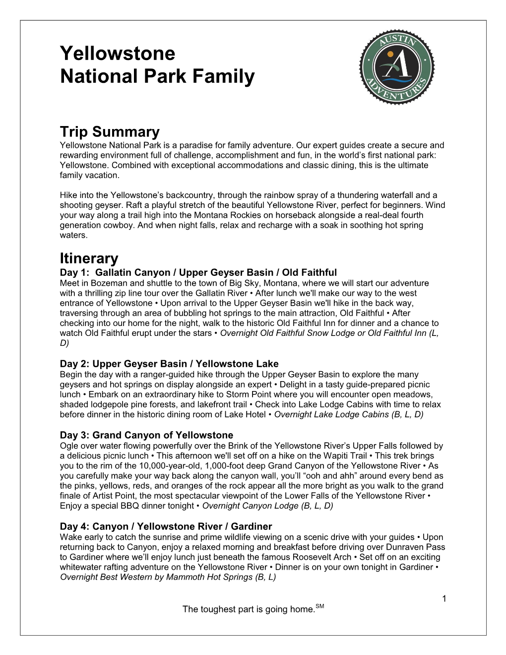 Yellowstone National Park Family