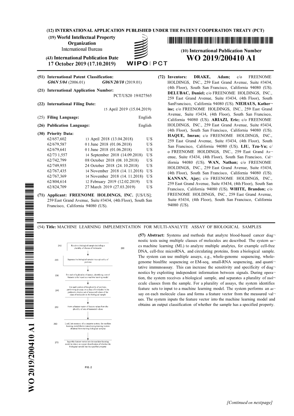 (51) International Patent Classification: (72) Inventors: DRAKE, Adam