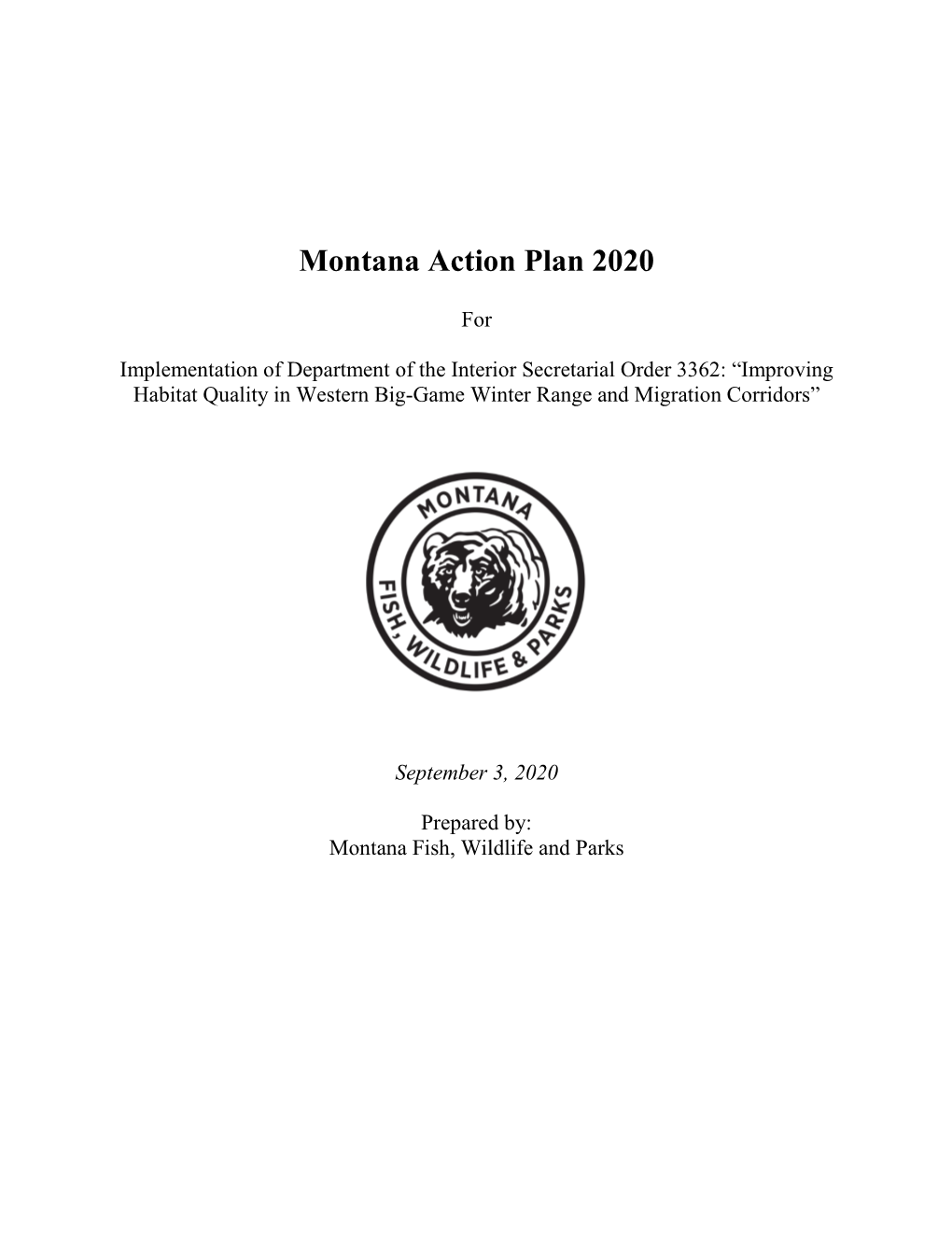 Montana Action Plan 2020