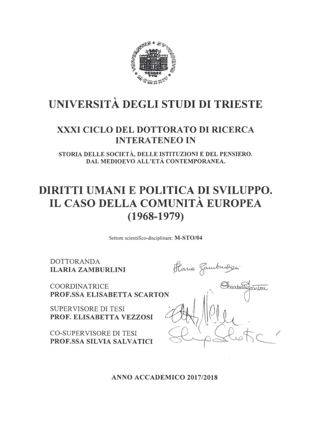 Tesi Phd Zamburlini Ilaria.Pdf