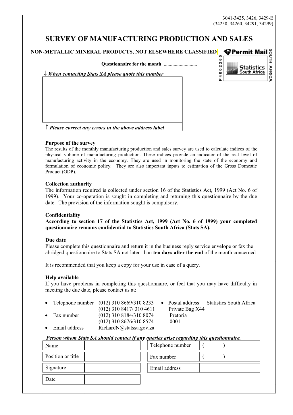 Purpose of the Survey s1