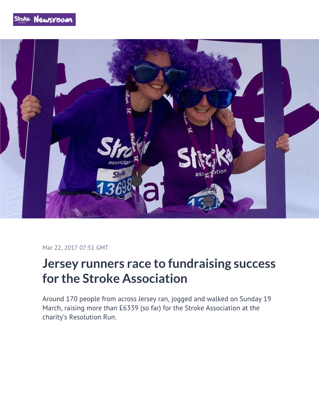 Jersey Runners Race to Fundraising Success for the Stroke Association